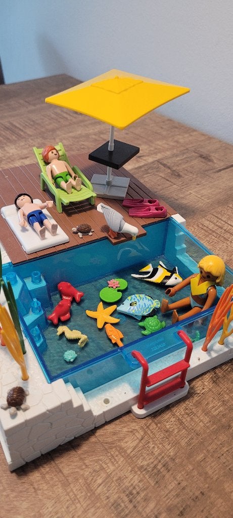 Zwembad met terras - 5575 + extra, Ophalen, Gebruikt, Gebouw, Losse onderdelen
