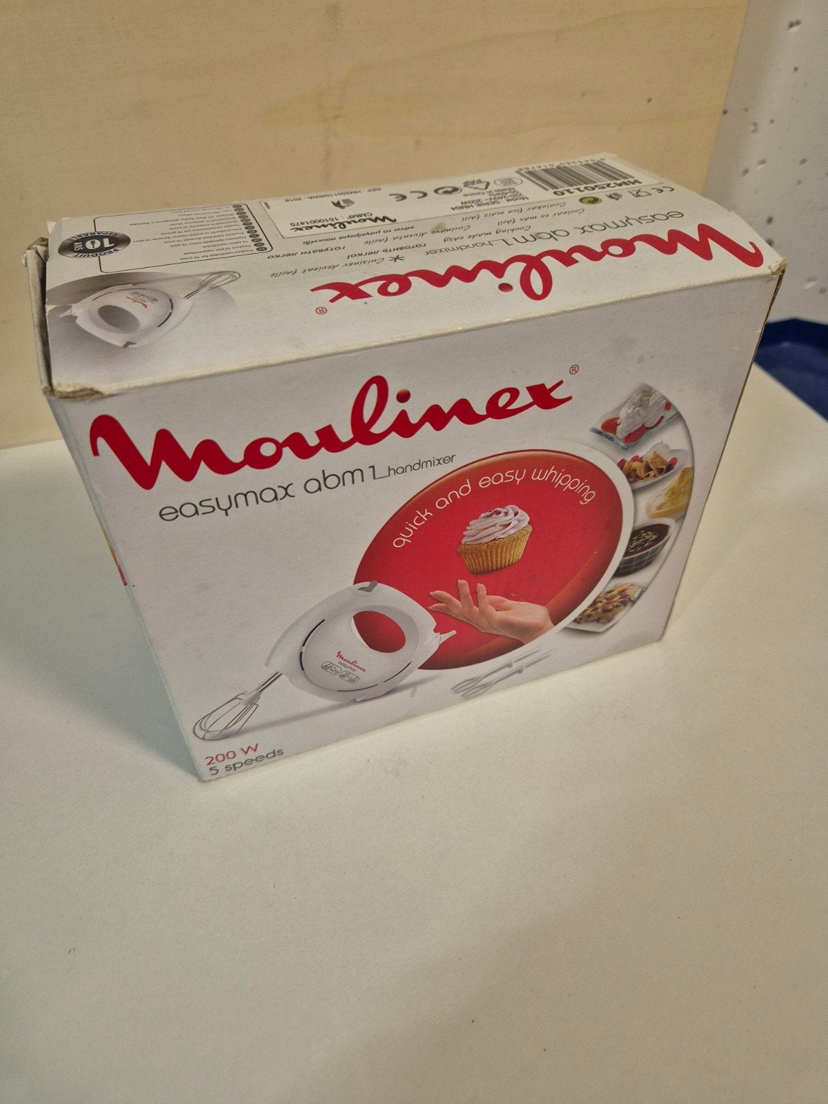 Moulinex Easymax Handmixer 200W met 5 snelheden, Ophalen, Zo goed als nieuw, 3 snelheden of meer