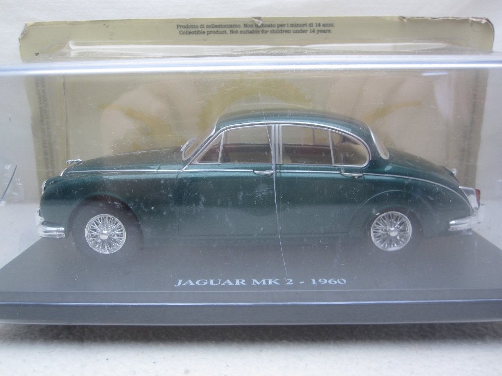 Jaguar Mk2 1960 Groen metallic 1:24 Atlas, Ophalen of Verzenden, Nieuw, Auto, Overige merken