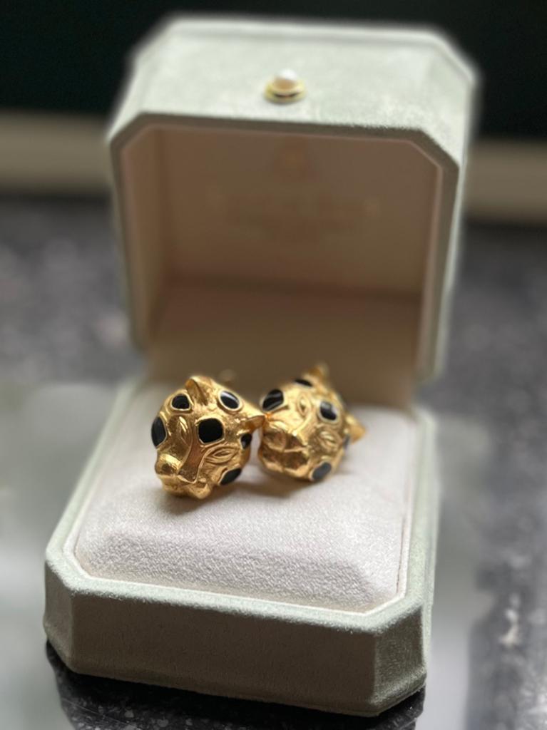 TRIFARI Panter clip oorbellen, Sieraden, Tassen en Uiterlijk, Verzenden, Zo goed als nieuw, Goud, Overige materialen