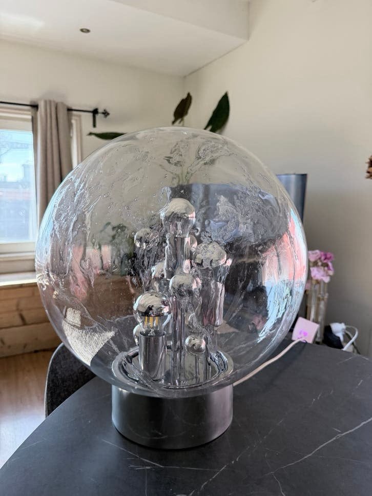 Vintage Doria Leuchten Big Ball tafellamp uit 1970, Ophalen, Gebruikt, Overige merken, Vintage