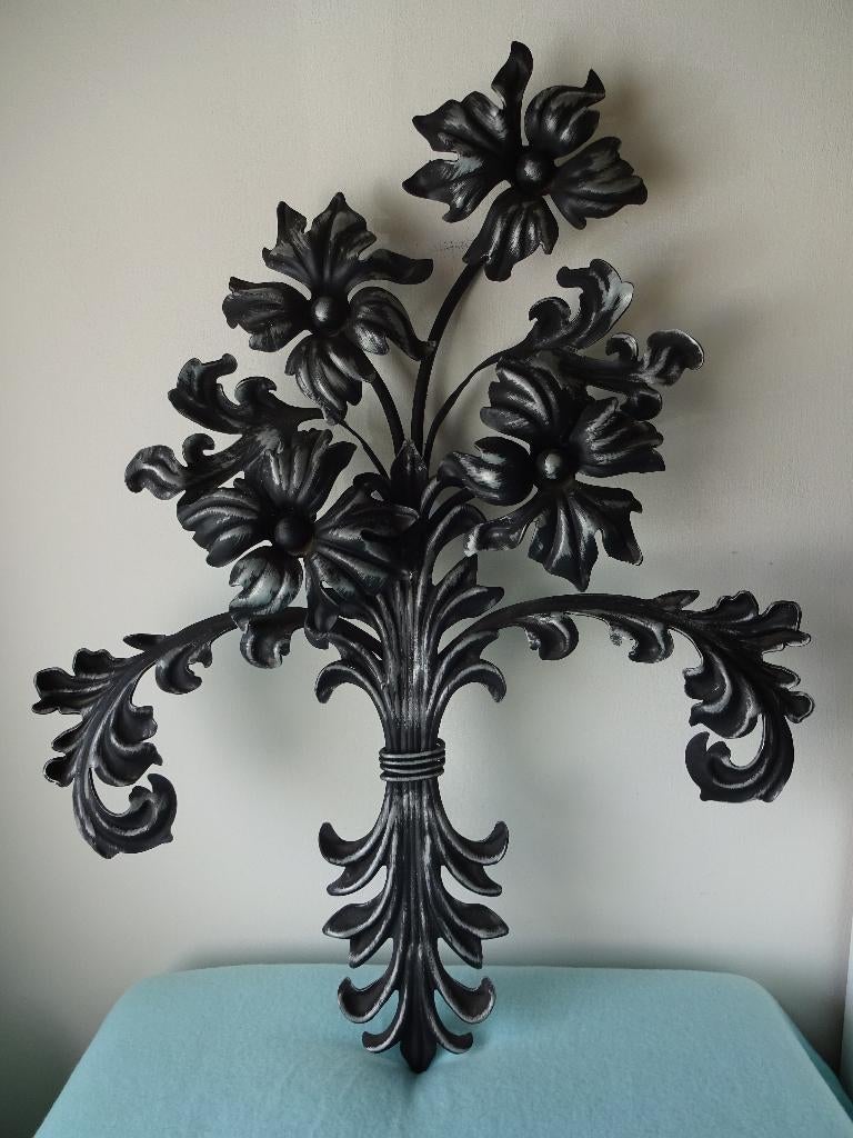 Smeedijzeren decoratie, console, bloemenrek, Tuin en Terras, Tuinwanddecoratie, Ophalen of Verzenden, Nieuw