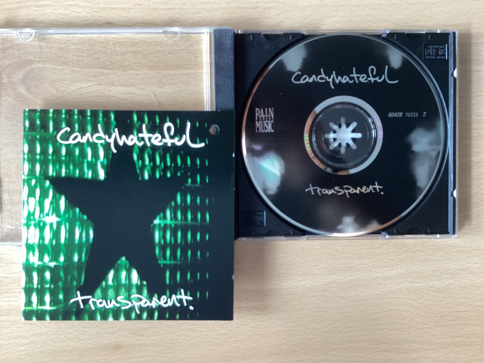 Candyhatefull-Transparant. 1996 alt. Rock., Ophalen of Verzenden, Zo goed als nieuw, Alternative Rock