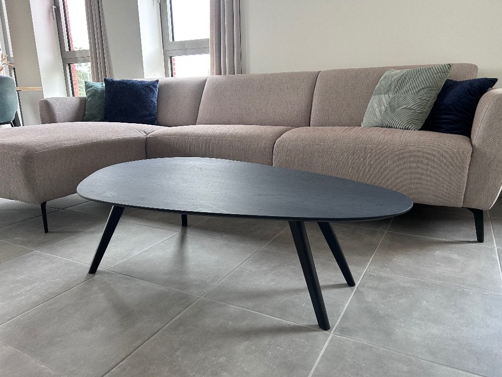 Salontafel Ferry organisch Goossens, Ophalen, 100 tot 150 cm, Eikenhout, 50 tot 100 cm