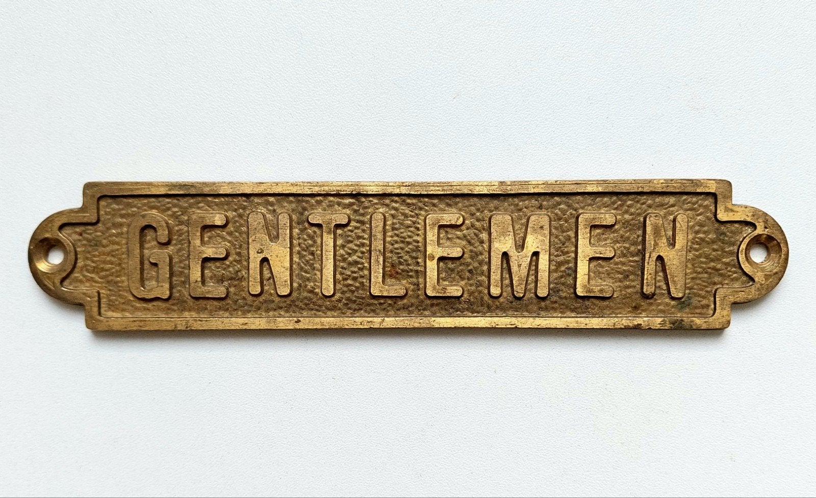 Messing of Brons GENTLEMEN bordje plaatje naamplaatje, Verzenden