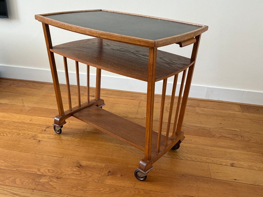 Trolley, houten serveerwagen, art deco, Antiek en Kunst, Ophalen