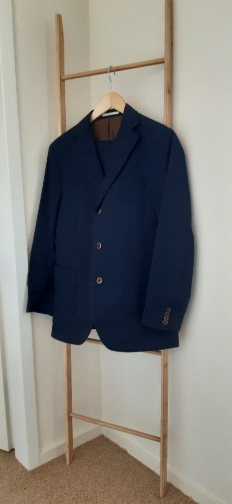 Pak colbert pantalon Van Gils, Kleding | Heren, Kostuums en Colberts, Blauw, Gedragen, Maat 46 (S) of kleiner, Van Gils