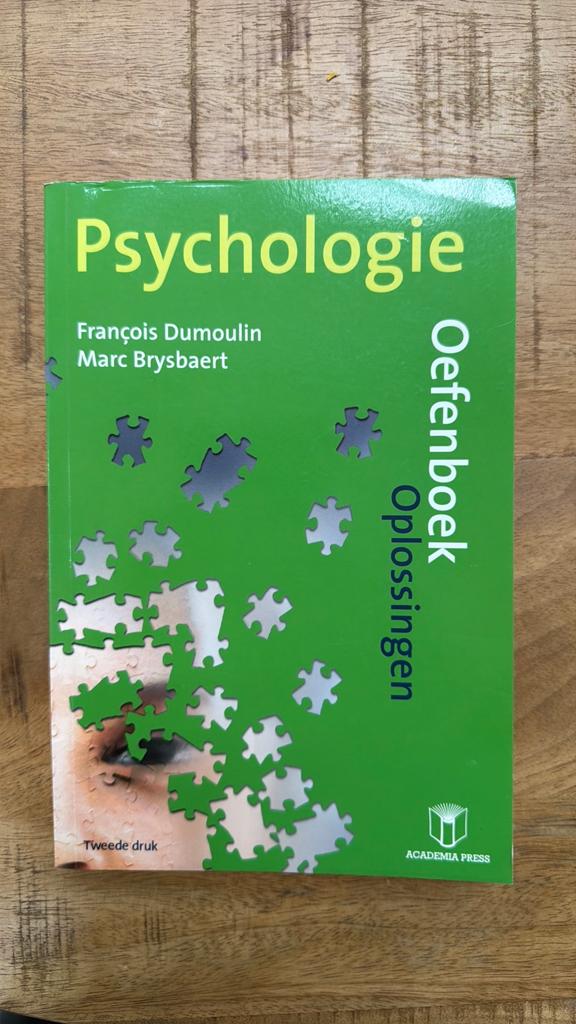 Psychologie oefenboek set vragen en oplossingen, Ophalen of Verzenden, Gelezen, F. Dumoulin; M. Brysbaert