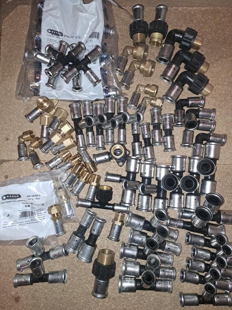 Henco persfittingen, Doe-het-zelf en Verbouw, Buizen en Afvoer, Overige materialen, Overige typen, Nieuw, Minder dan 2 meter