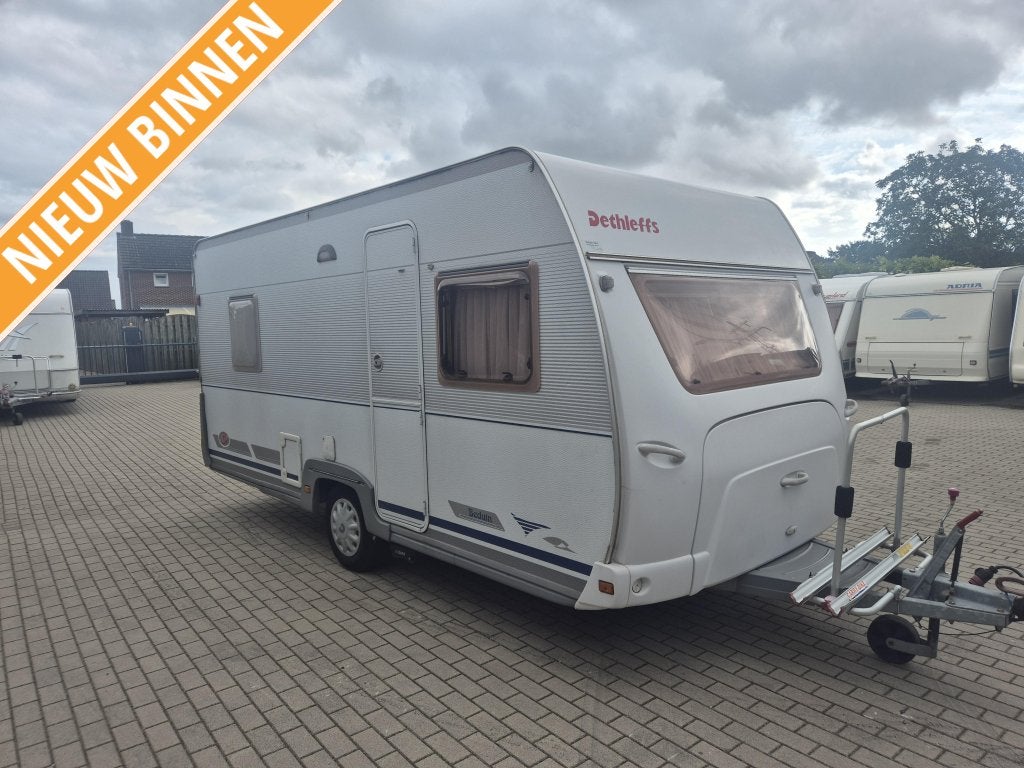Dethleffs Beduin 450 DB Mover Voortent Fietsendrager Douche, Caravans en Kamperen, Caravans, Bedrijf, 750 - 1000 kg, Overige typen