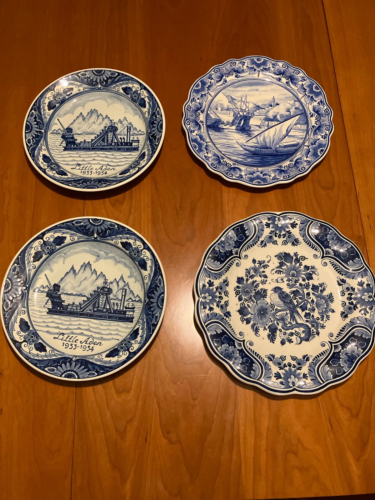 Set van 4 Delfts Blauwe wandborden - Uniek erfgoed, Ophalen