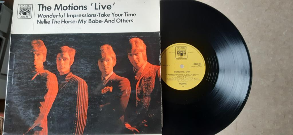 Zeldzame LP/THE MOTIONS LIVE.IZGST.Zie foto's, Cd's en Dvd's, Ophalen of Verzenden, Gebruikt, 12 inch