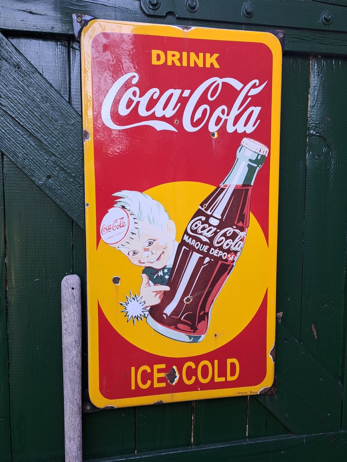 Emaille Bord Coca Cola., Antiek en Kunst, Ophalen of Verzenden