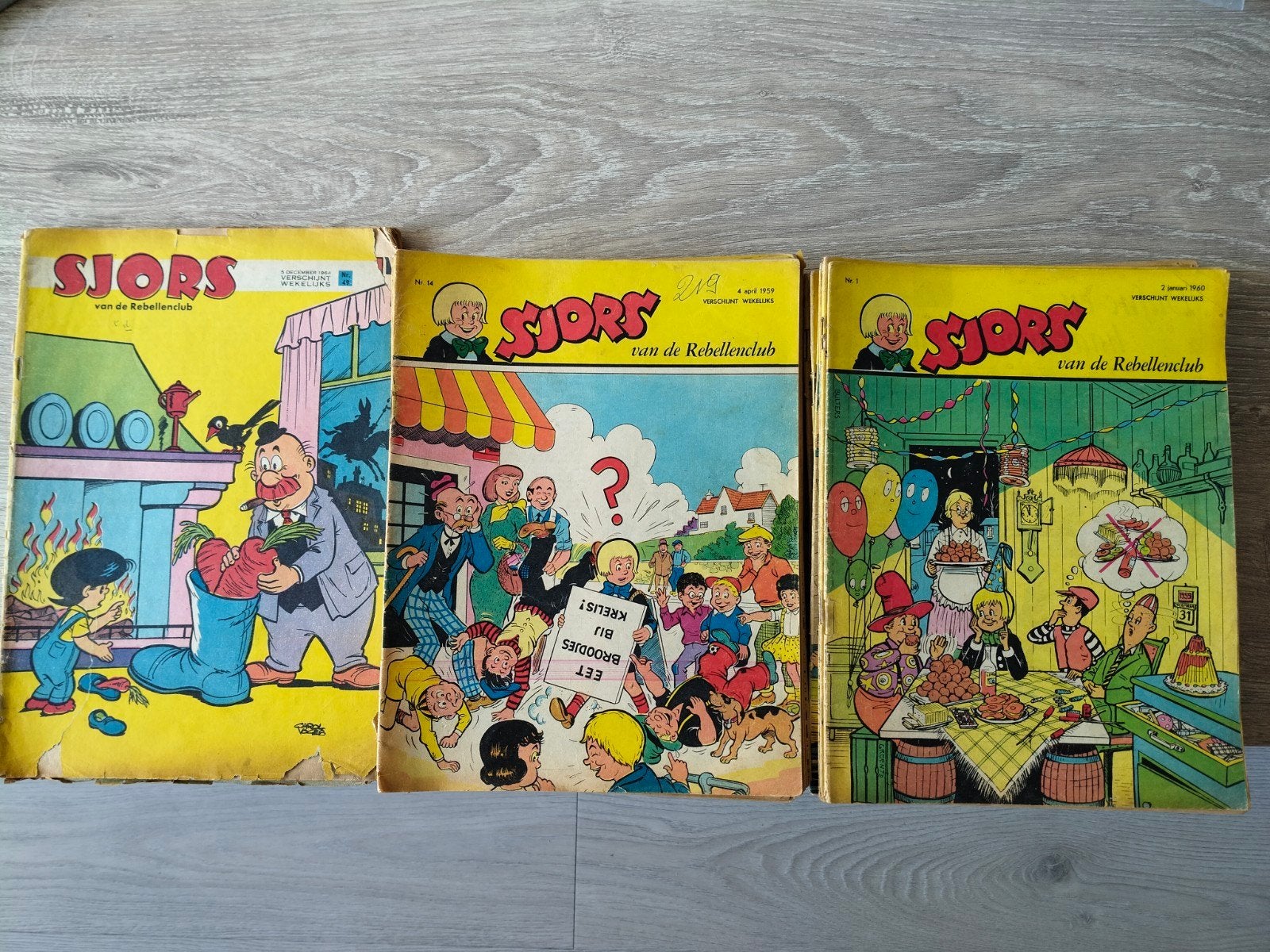 Sjors van de Rebellenclub weekbladen, Gelezen, Europa, Ophalen of Verzenden, Meerdere comics
