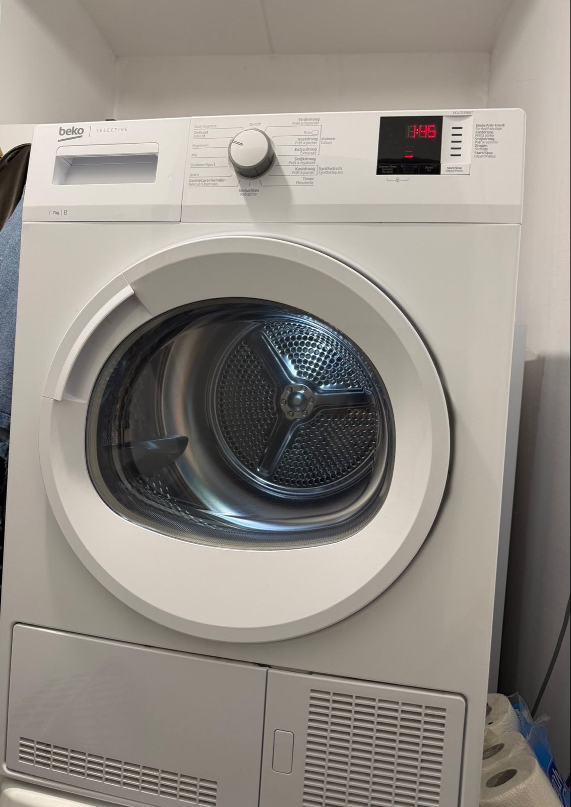 Beko droger - 7 kg, Ophalen, 6 tot 8 kg, Zo goed als nieuw, Voorlader