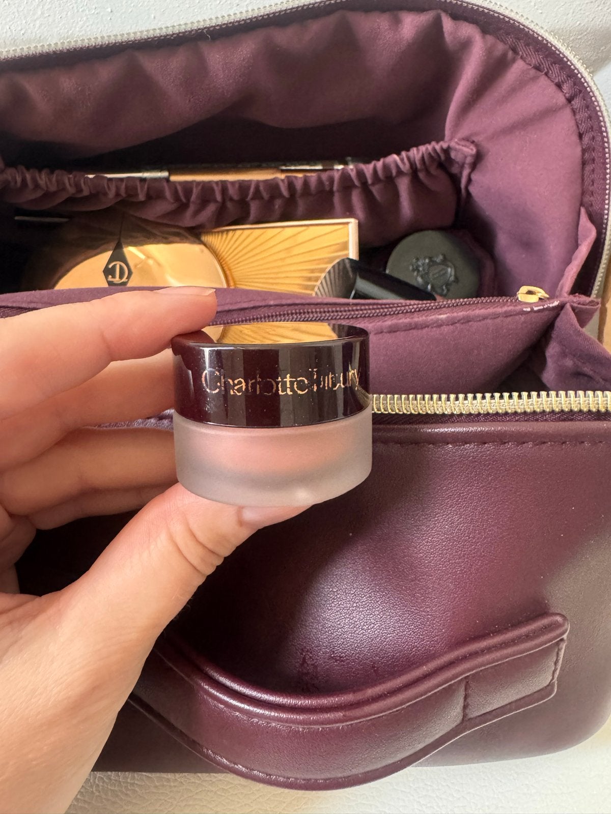 Charlotte Tilbury Mousse Oogschaduw  (Pillow Talk), Ogen, Ophalen of Verzenden, Zo goed als nieuw, Make-up