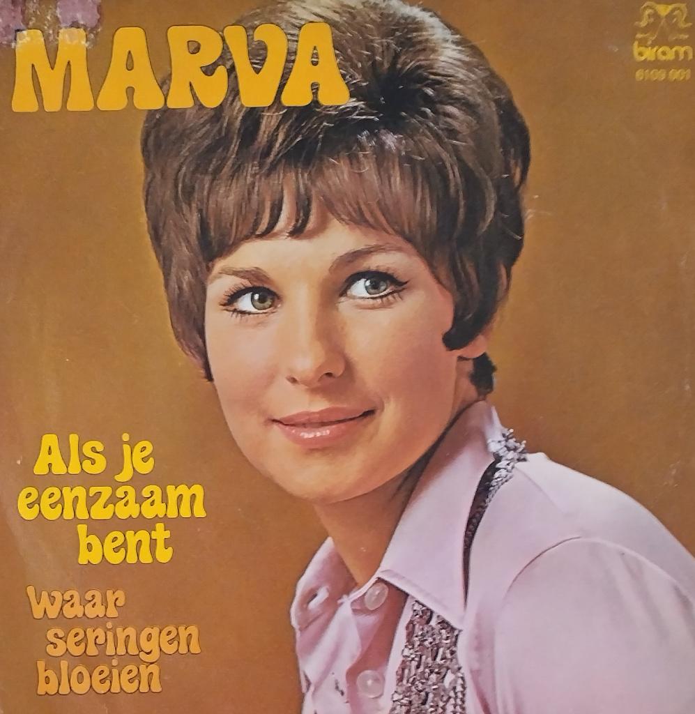 Marva - Als je eenzaam bent, Fotohoes, Verzenden, Zo goed als nieuw, Nederlandstalig