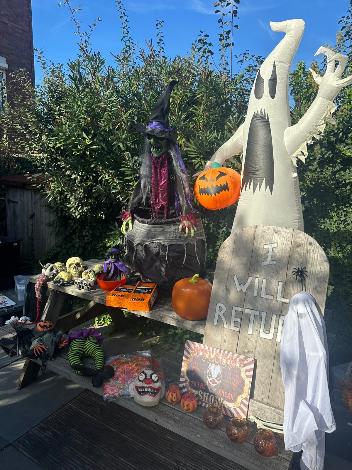 Halloween decoratie - heks - pratende pompoen - enz, Ophalen, Nieuw, Halloween of Griezel