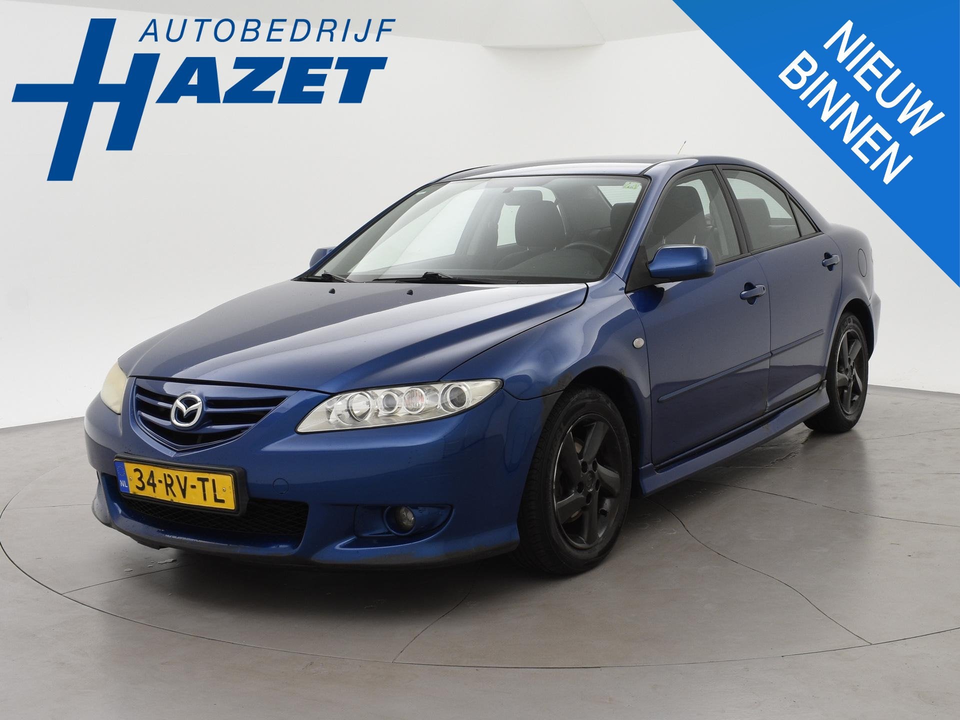 Mazda 6 2.0i TOURING II *APK 08-2027* + CRUISE | CLIMATE CON, Auto's, Stof, Gebruikt, 4 cilinders, Blauw