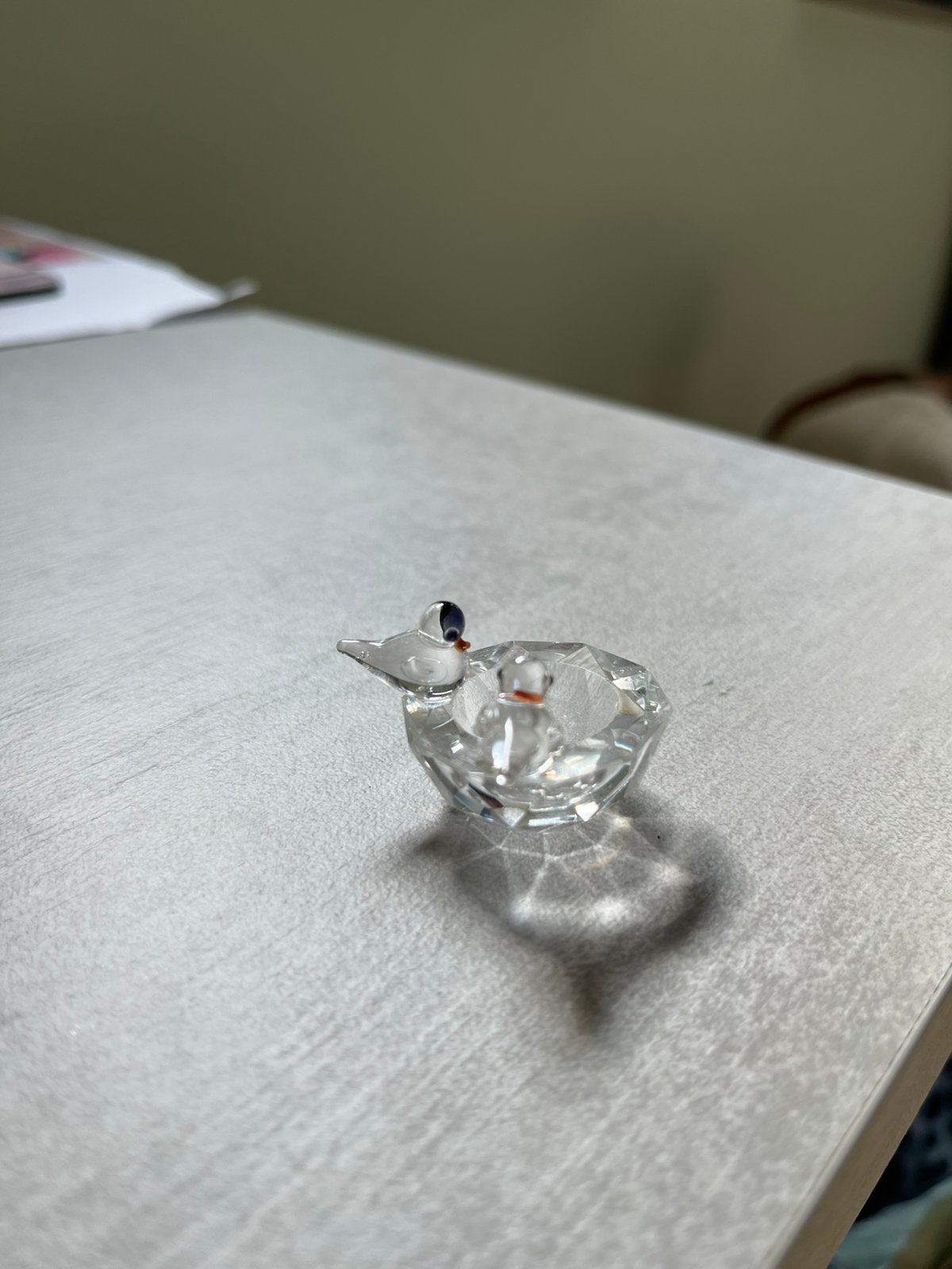Swarovski schaaltje met vogeltjes, Ophalen of Verzenden, Zo goed als nieuw, Figuurtje