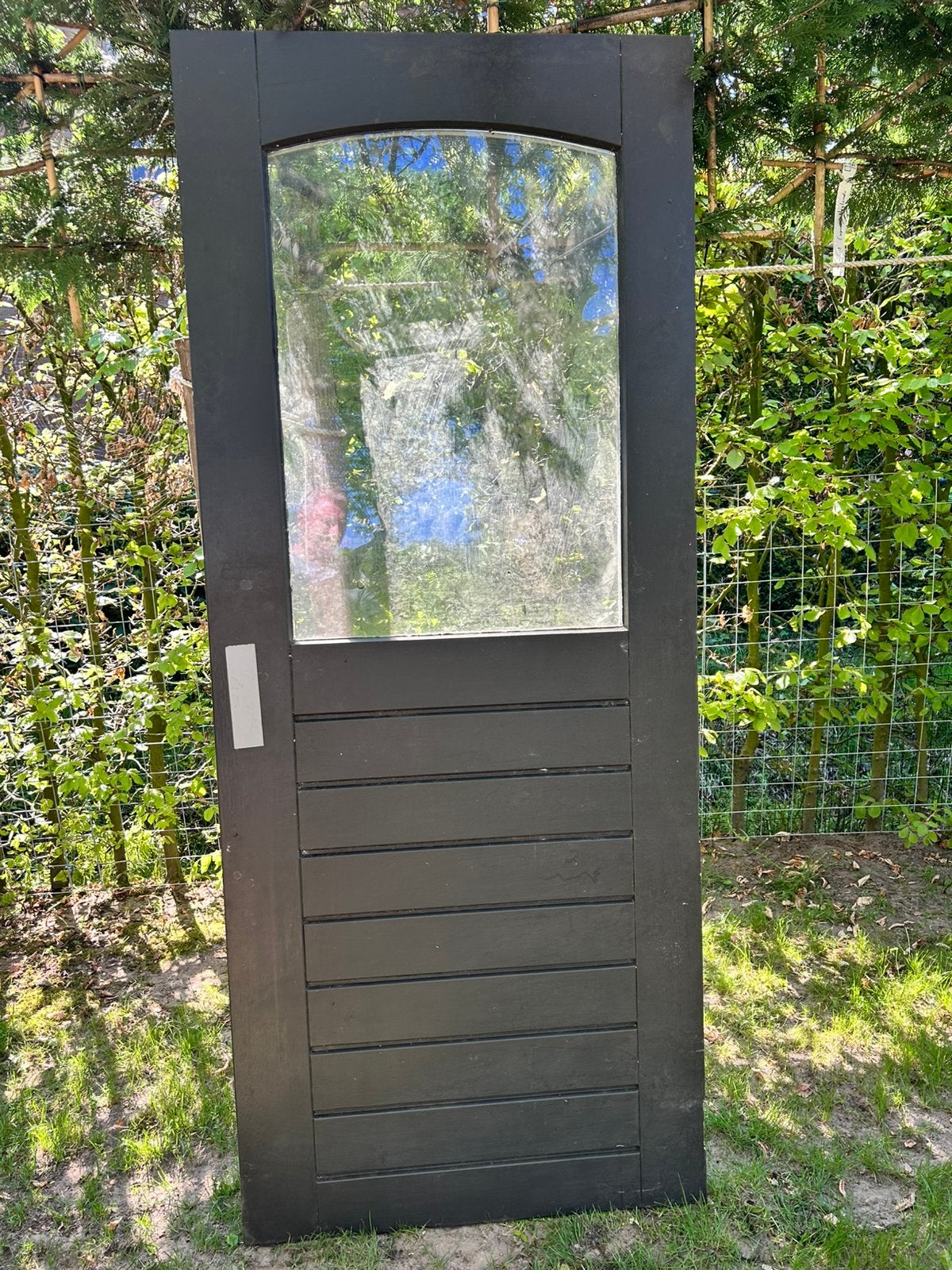 Buitendeur Meranti, Ophalen, Gebruikt, 80 tot 100 cm, Buitendeur