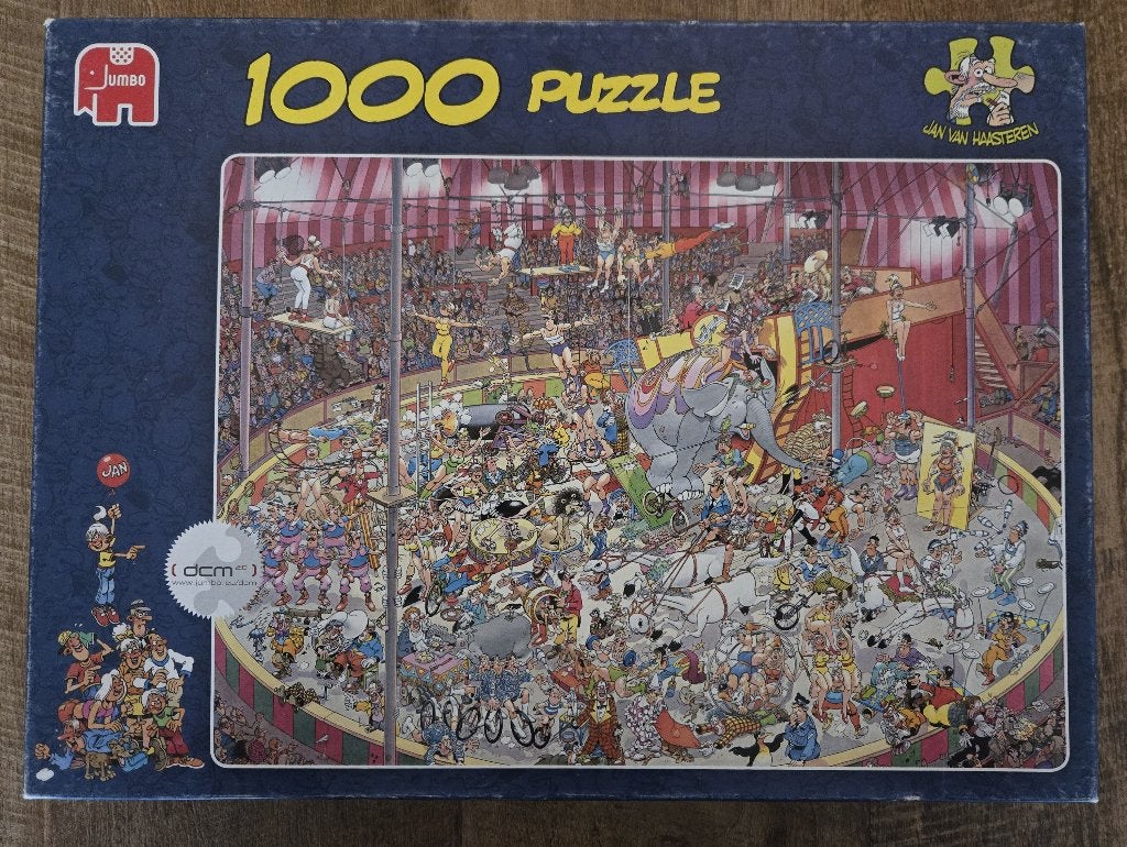Legpuzzels - Diverse Jan v Haasteren (6x 1000 st), Ophalen of Verzenden, 500 t/m 1500 stukjes, Zo goed als nieuw, Legpuzzel