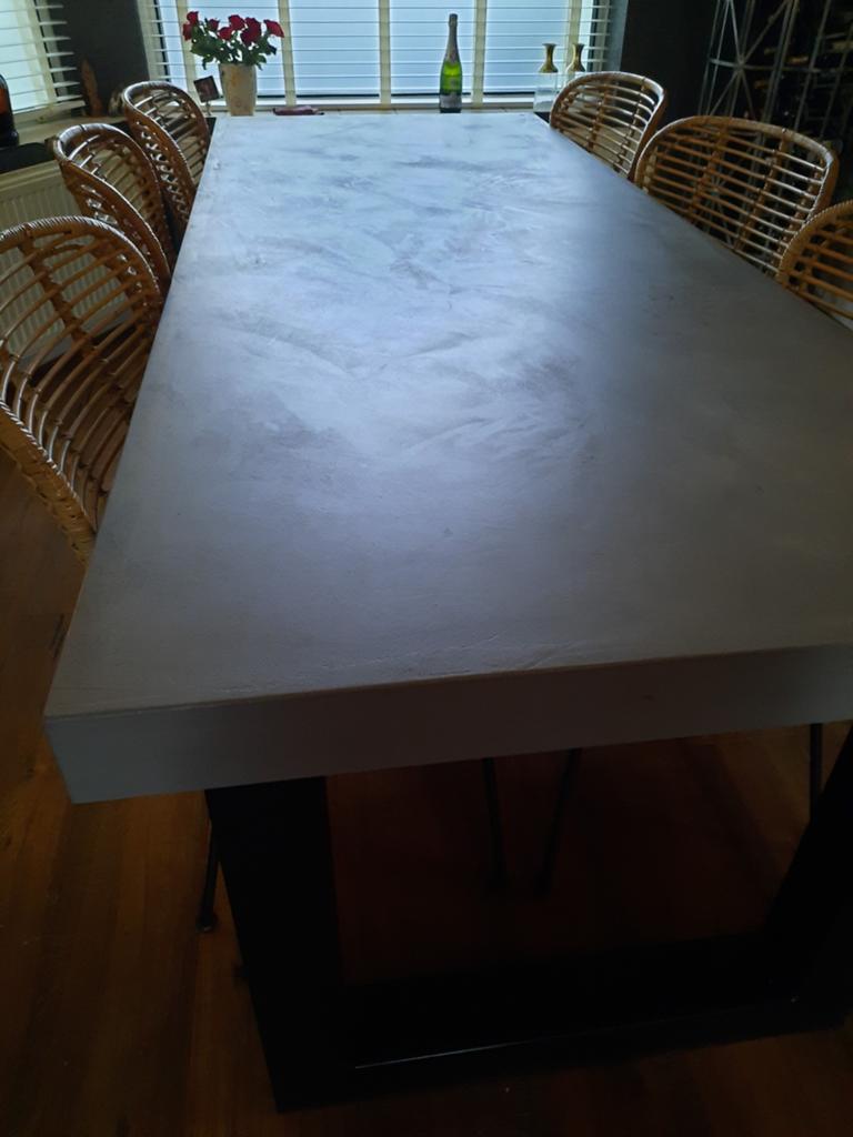 Tafelblad betonlook 2.40 x 0.95cm, 50 tot 100 cm, Zo goed als nieuw, Rechthoekig, 50 tot 100 cm