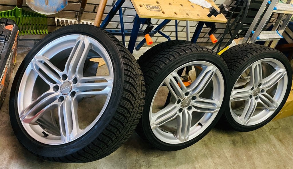 Mooie Audi Velgen Set, 8,5Jx19 H2 ET30, Gebruikt, 255 mm, Velg(en), Winterbanden