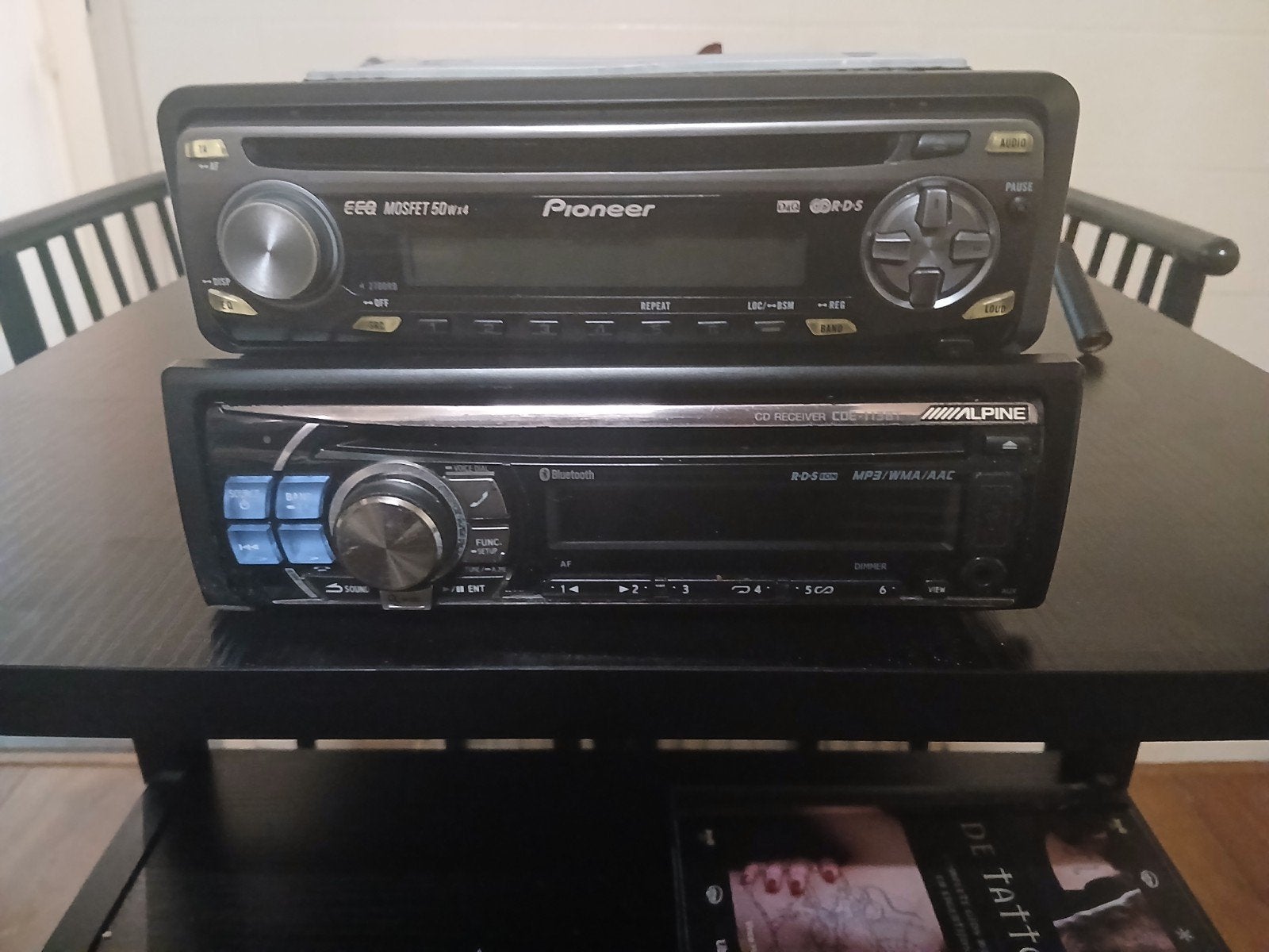 2x Autoradio: Pioneer en Alpine, Ophalen, Gebruikt