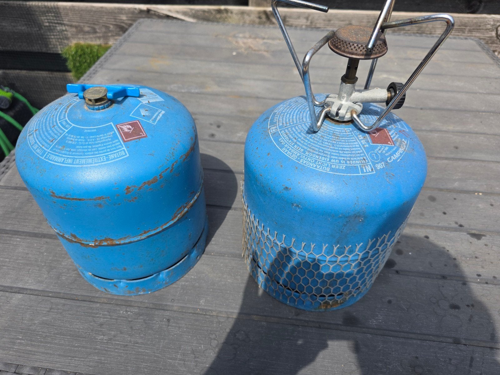 Campingaz gasflessen 907 met brander - Ideaal voor kamperen, Caravans en Kamperen, Kampeeraccessoires, Gebruikt, Ophalen