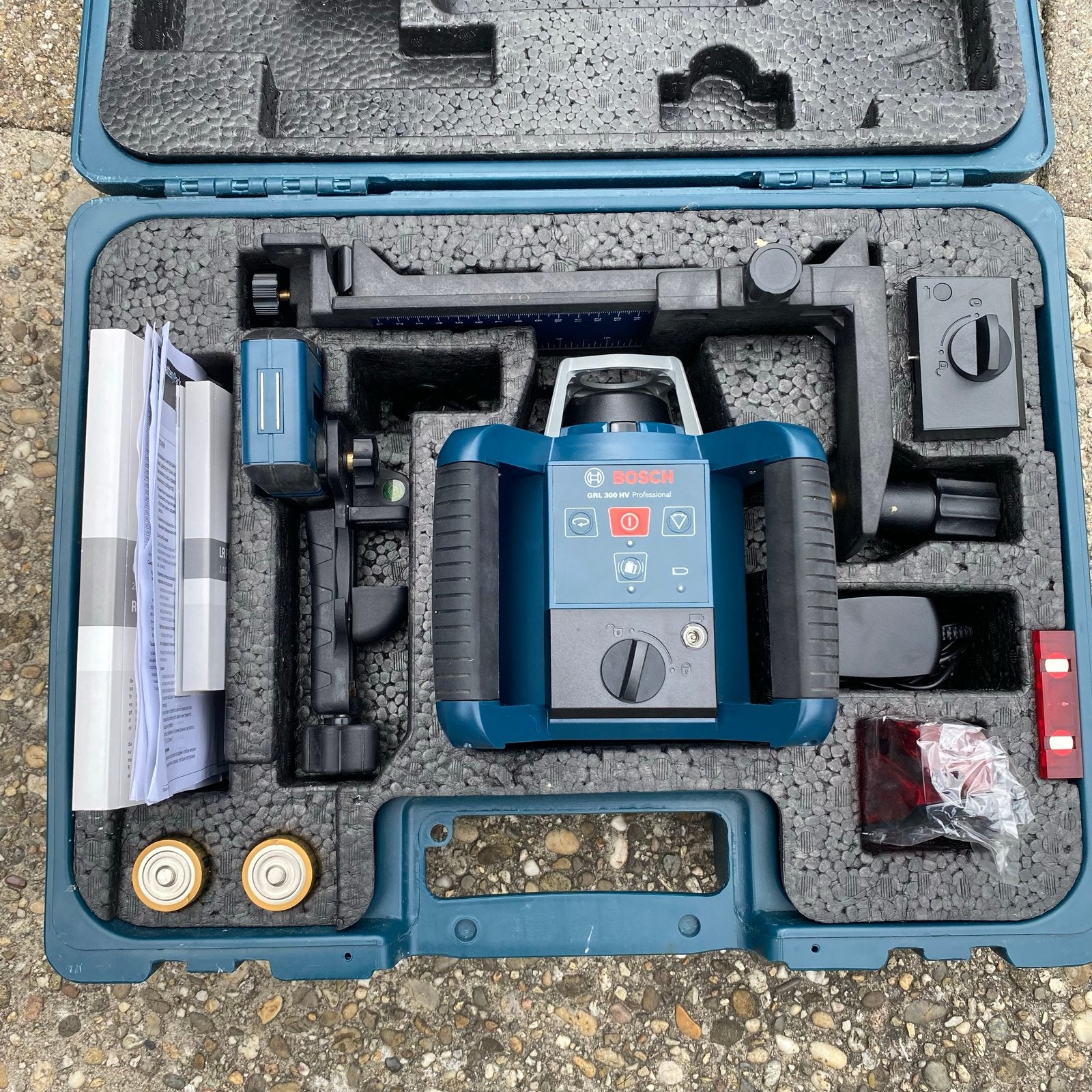 Bosch GRL 300 HV Professional Rotatielaser Set, Doe-het-zelf en Verbouw, Meetapparatuur, Zo goed als nieuw, Licht, Ophalen of Verzenden