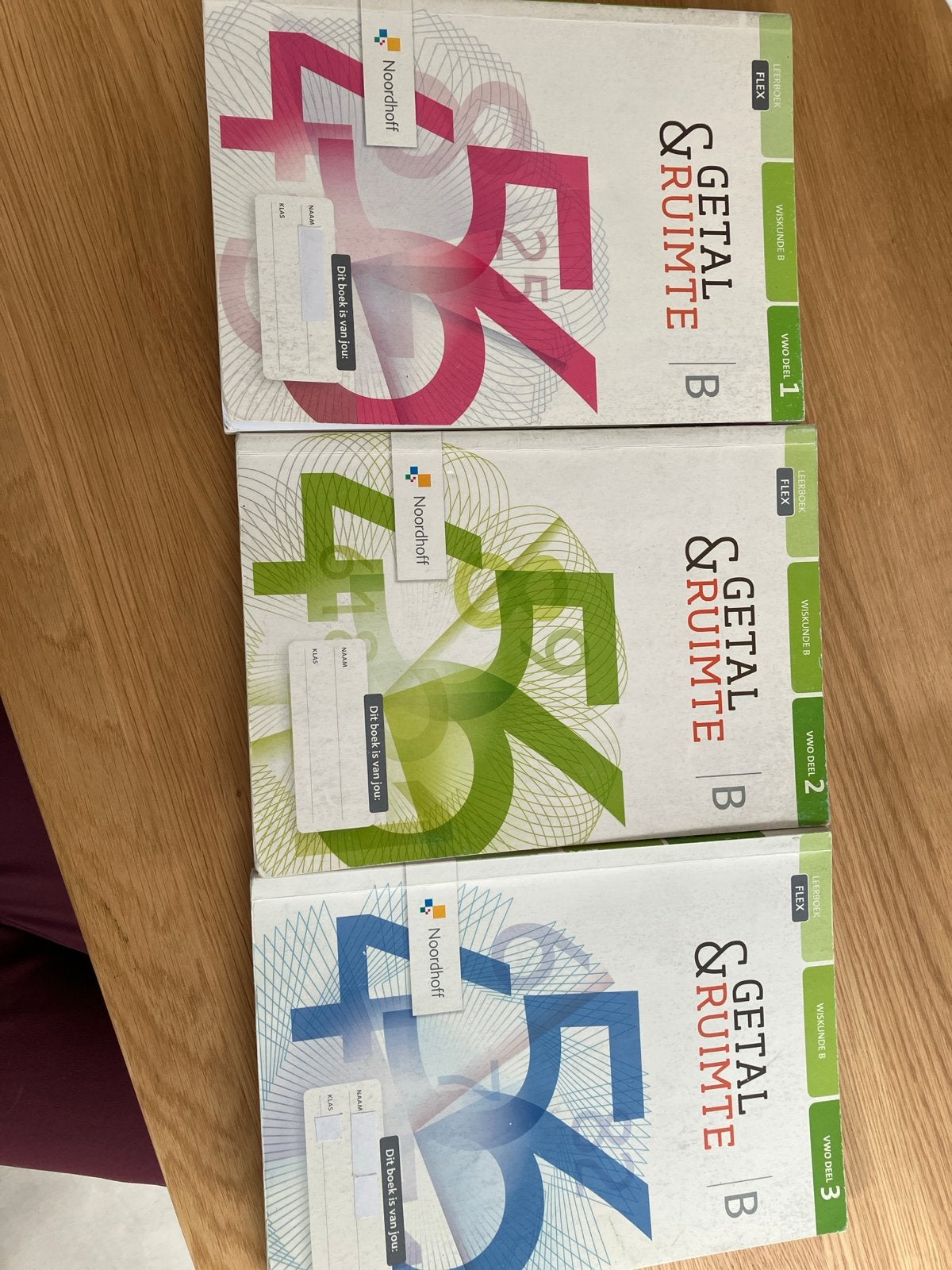 Getal & Ruimte B VWO deel 1, 2, 3 - Zo goed als nieuw, Boeken, Ophalen of Verzenden, Zo goed als nieuw, VWO, Wiskunde B