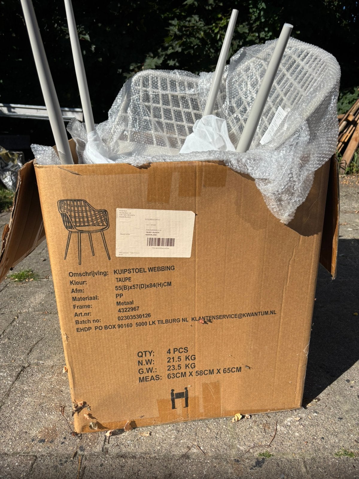 Stoelen Webbing van de kwantum, Ophalen, Nieuw, Kunststof