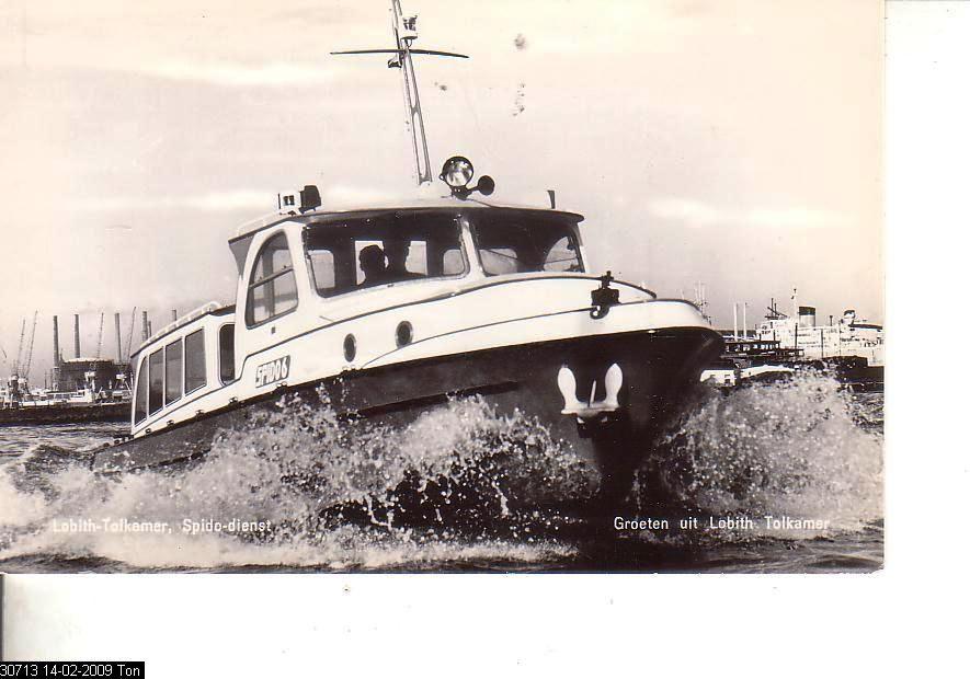 Ansichtkaart	Lobith-Tolkamer	Spido dienst, Verzenden, 1940 tot 1960, Ongelopen, Gelderland