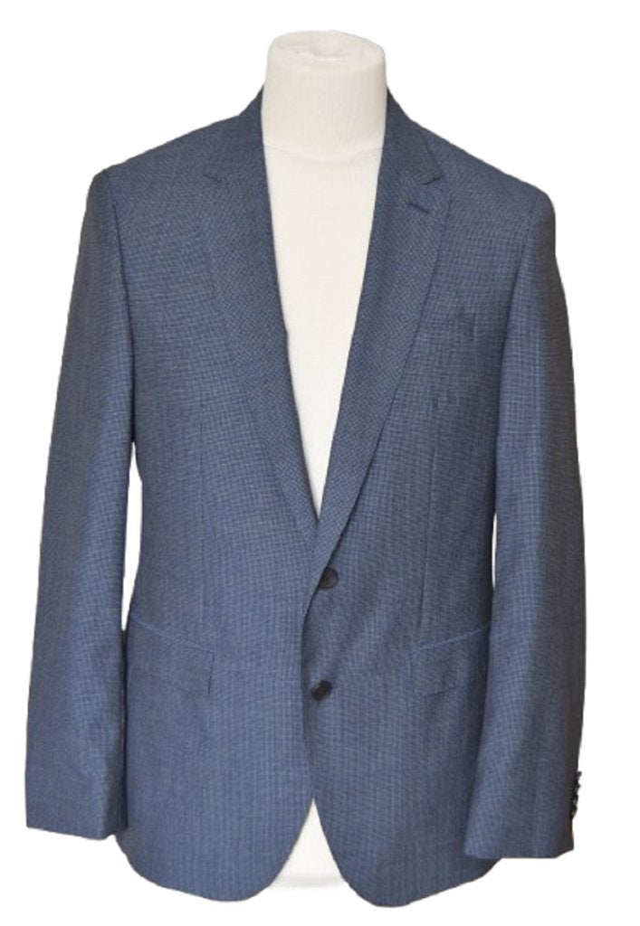 Nieuw Boss Hugo Boss mini ruit colbert, jasje, blauw Mt. 50, Nieuw, BOSS Hugo Boss, Verzenden, Maat 48/50 (M)