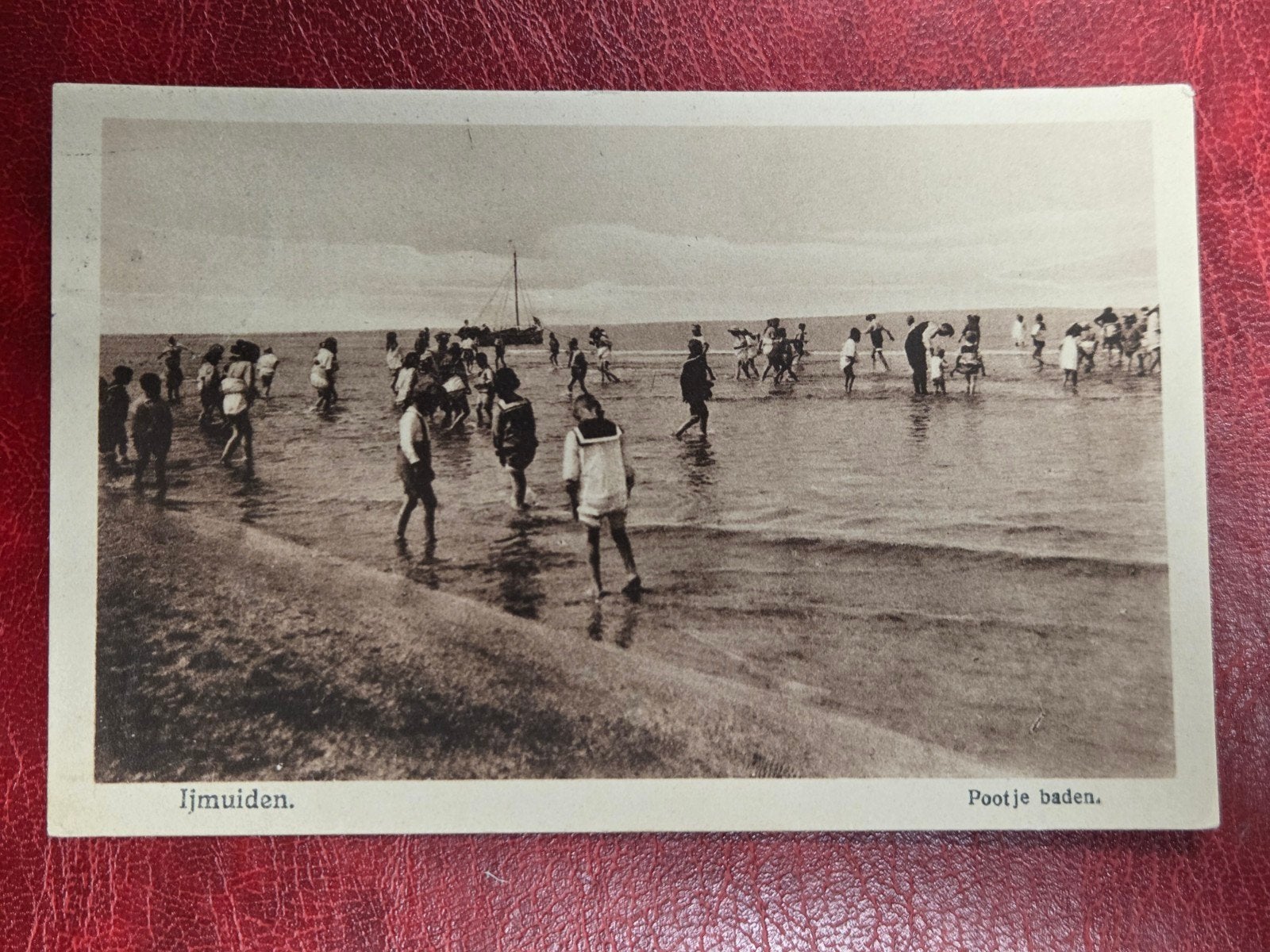 IJmuiden Poitje Baden, Verzamelen, Ansichtkaarten | Nederland, Ophalen of Verzenden, 1920 tot 1940, Noord-Holland