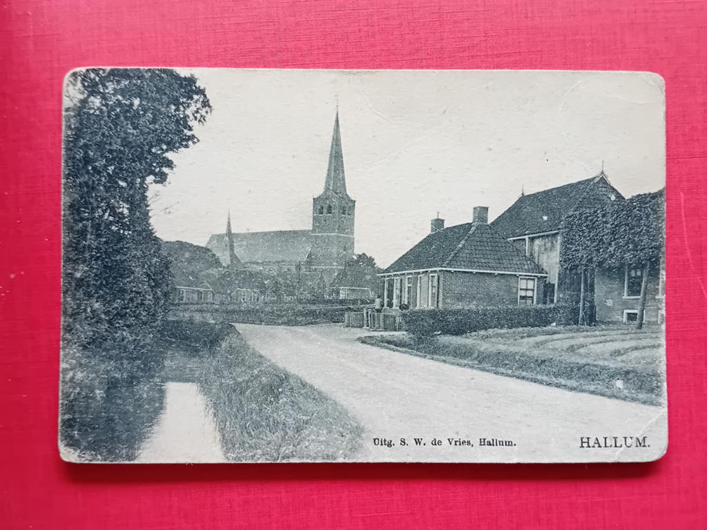 Ansichtkaart Hallum, Verzamelen, Ansichtkaarten | Nederland, Ophalen of Verzenden