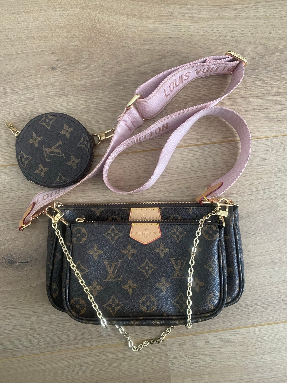 Tas Multi Pochette Accessoires, Sieraden, Tassen en Uiterlijk, Tassen | Damestassen, Ophalen of Verzenden, Zo goed als nieuw, Bruin