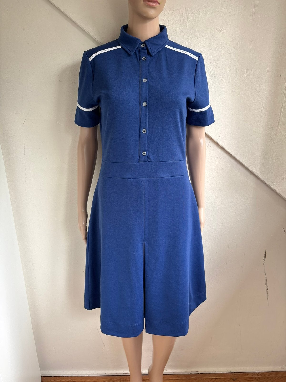 Le Pep vintage stijl jurk maat M 38 blauw wit, Maat 38/40 (M), Blauw, Ophalen of Verzenden, Zo goed als nieuw