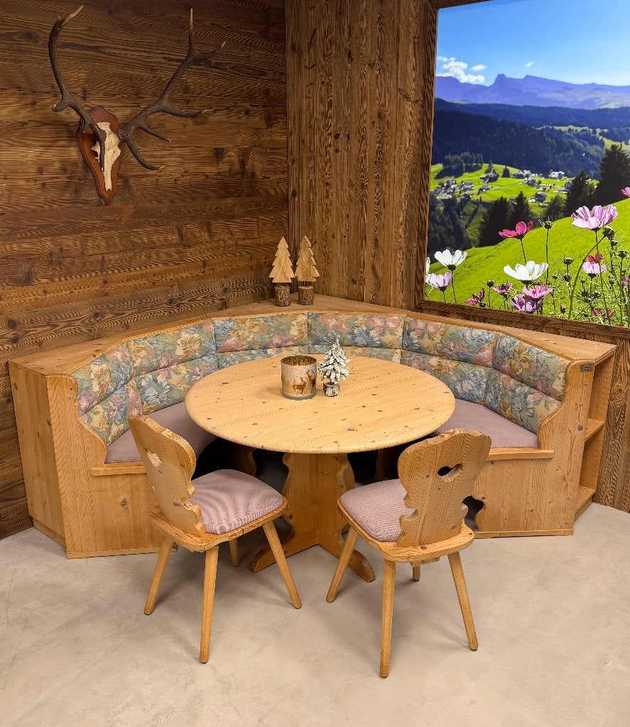 Alpen rondzit | Stube set | Oostenrijkse hoekbank rond, Ophalen