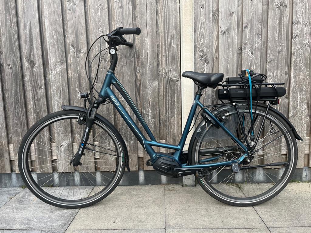 Elektrische fiets Dutch id city evo middenmoter, Zo goed als nieuw, 51 tot 55 cm, 50 km per accu of meer, Ophalen