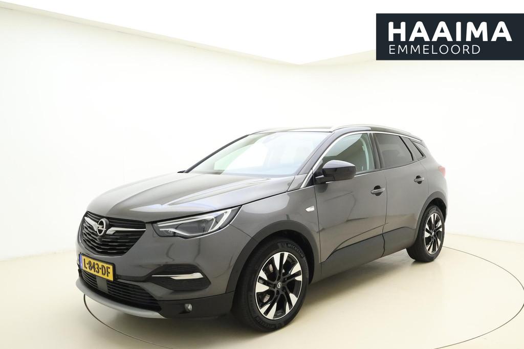 Opel Grandland X 1.2 Turbo 130pk Ultimate | Navigatie | Elek, Voorwielaandrijving, Gebruikt, 1199 cc, Leder en Stof