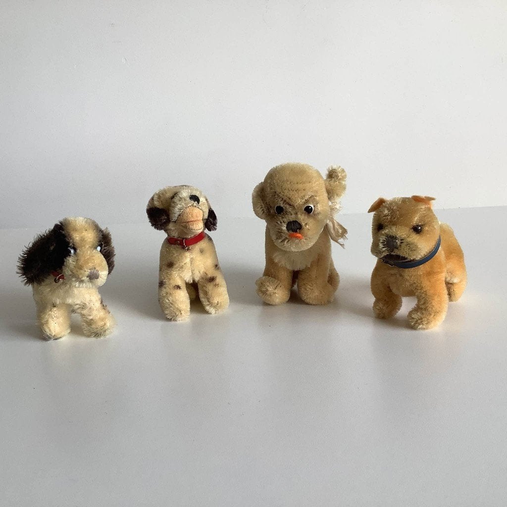 Lotje 4 kleine Steiff hondjes, Ophalen of Verzenden