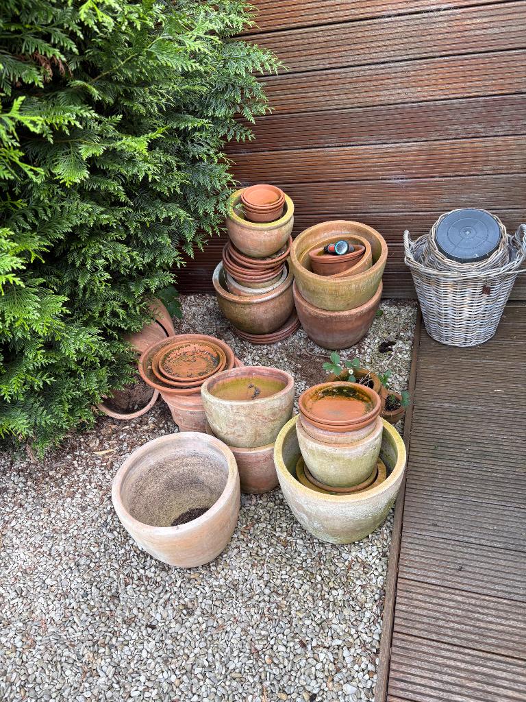 Terracotta bloempotten, Ophalen, Gebruikt, Rond, Tuin