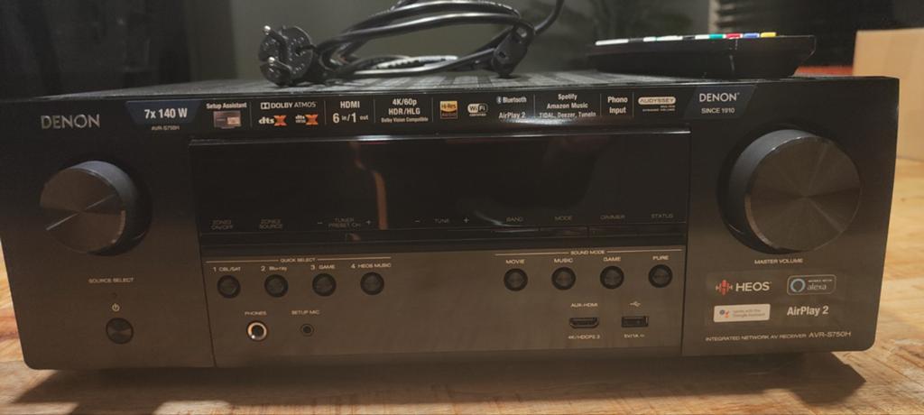 Denon AVR -S750H  Dolby Atmos versterker, Ophalen of Verzenden, 120 watt of meer, Denon