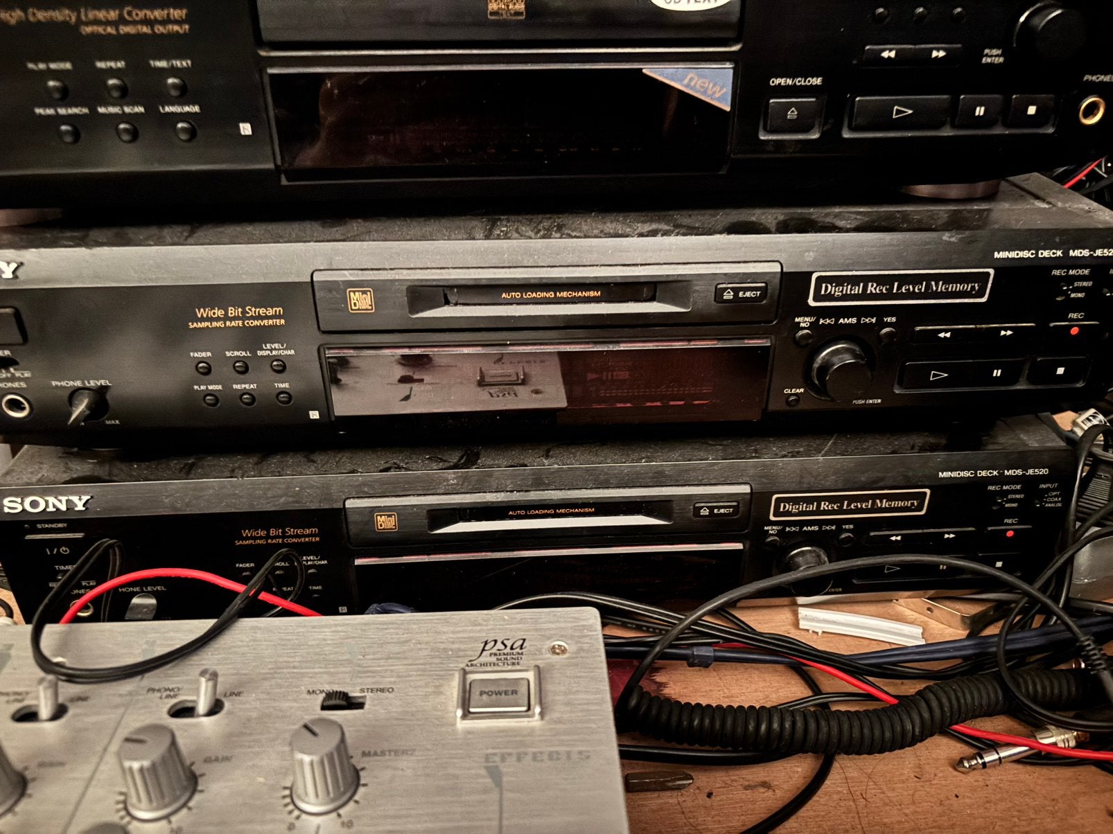 Sony minidisc mds je520 met afstandsbediening, Ophalen, Minidisc-speler