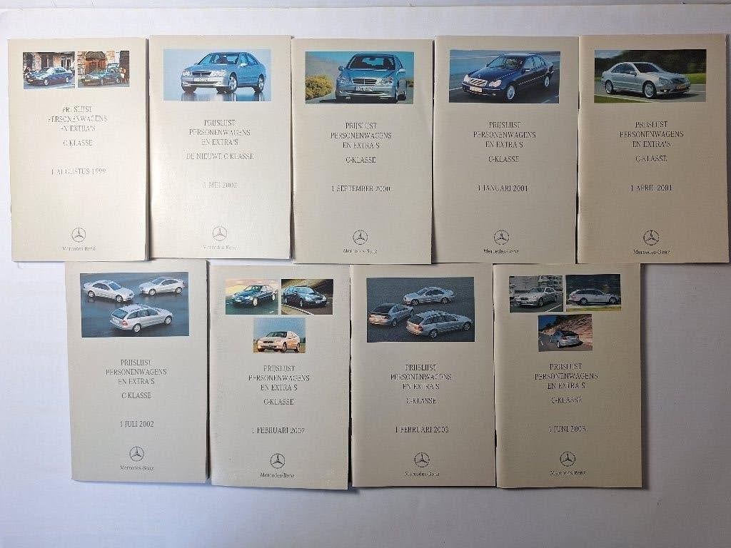 Mercedes C klasse prijslijsten vanaf 1999 tot 2003, Ophalen of Verzenden, Zo goed als nieuw, Mercedes