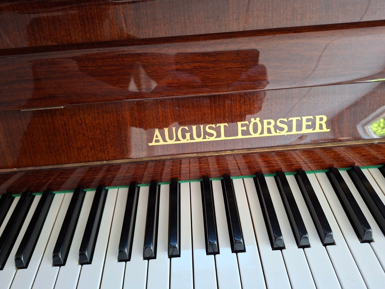 Prachtige August Förster Piano (Duitse Kwaliteit) incl. Pian, Ophalen, Gebruikt, Hoogglans