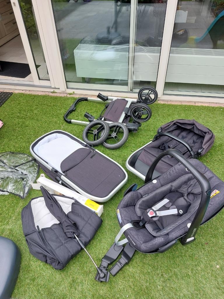 Complete Dubatti combi kinderwagen incl Maxi-Cosi én extra's, Ophalen, Zo goed als nieuw, Combiwagen, Verstelbare duwstang