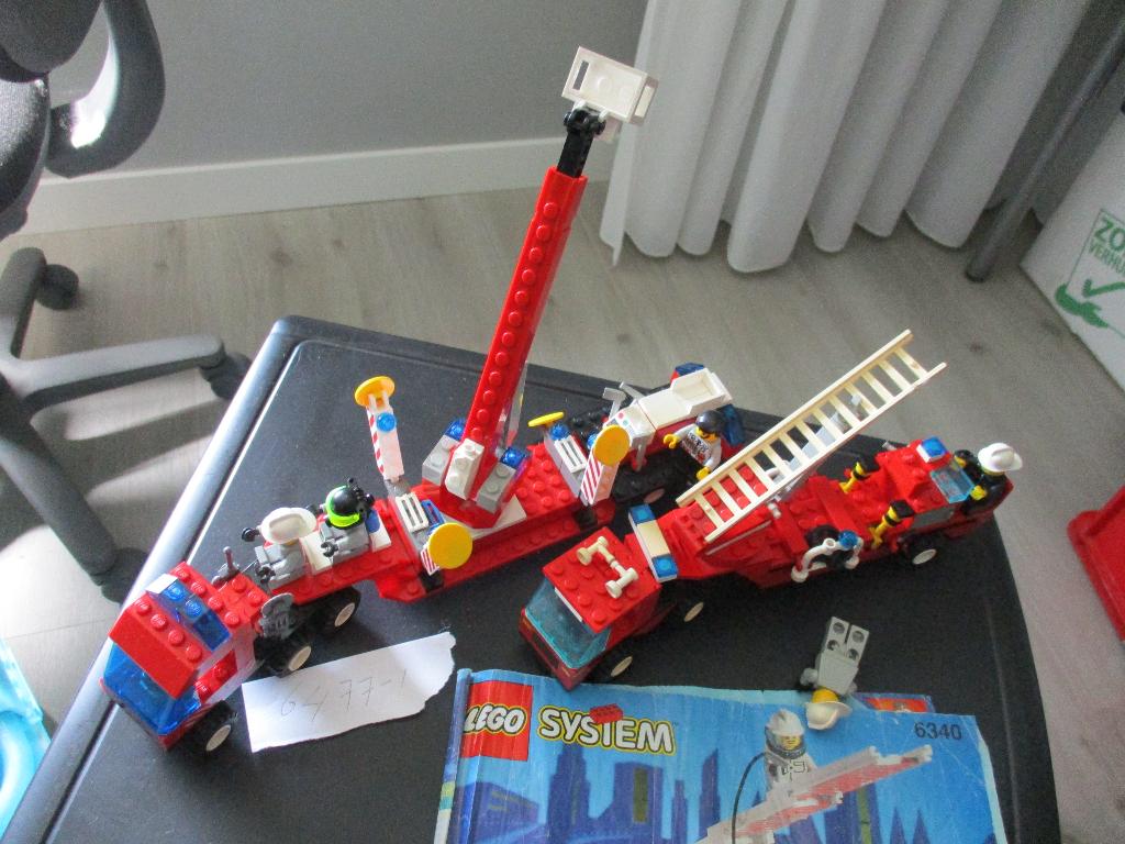 lego 2x brandweer auto s, Ophalen of Verzenden, Gebruikt, Complete set, Lego